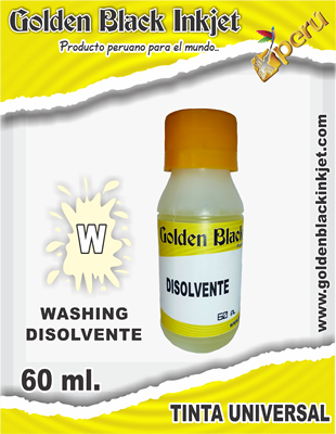 Frasco 60ml. de DISOLVENTE para Impresoras HP, Canon, Epson, Brother, Lexmark